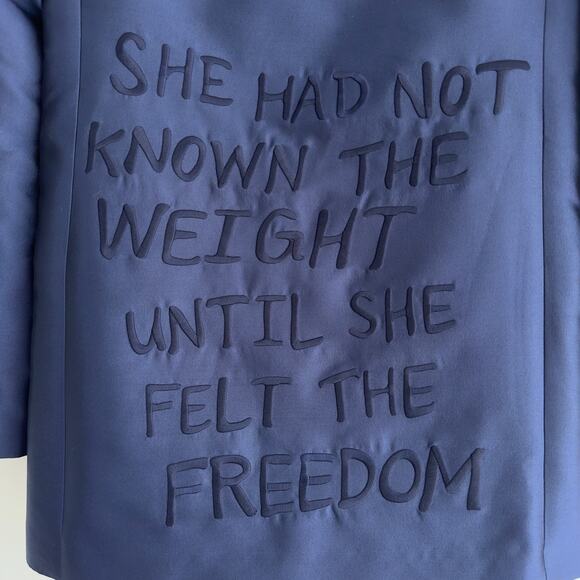 Grover Rad Jacket Womens XS Blue Collection 001 Wool Silk Art Oversized Blazer - Picture 9 of 14